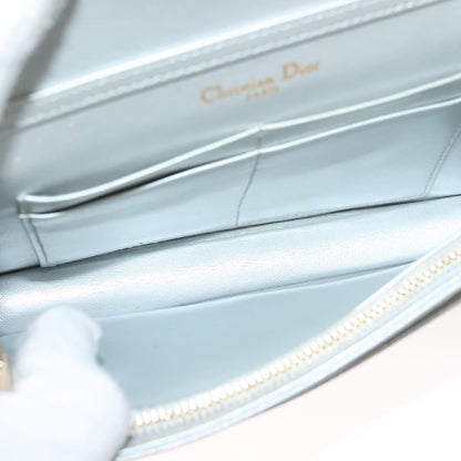 Christian Dior Diorama Wallet on Chain Leather, SILVER, LEATHER, Wallets