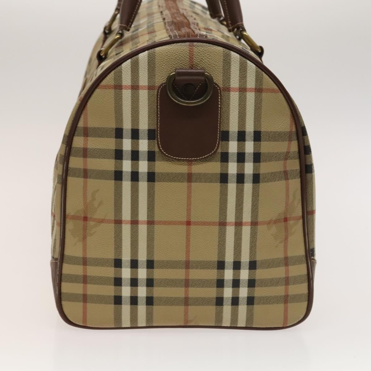 Burberry Nova check boston bag Canvas, Beige, PVC, Travel Bag