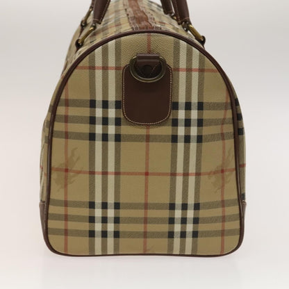 Burberry Nova check boston bag Canvas, Beige, PVC, Travel Bag