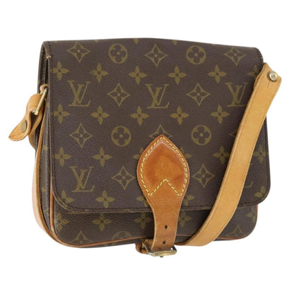Louis Vuitton Cartouchiere Handbag Monogram Canvas, BROWN, CANVAS, Shoulder bag