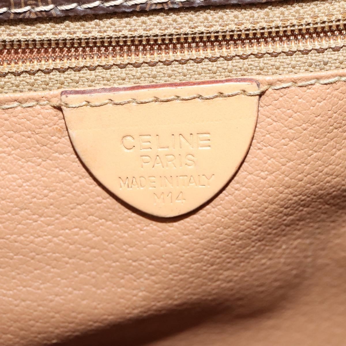 Celine Macadam Shoulder Bag PVC Leather, BROWN, CANVAS, Shoulder bag