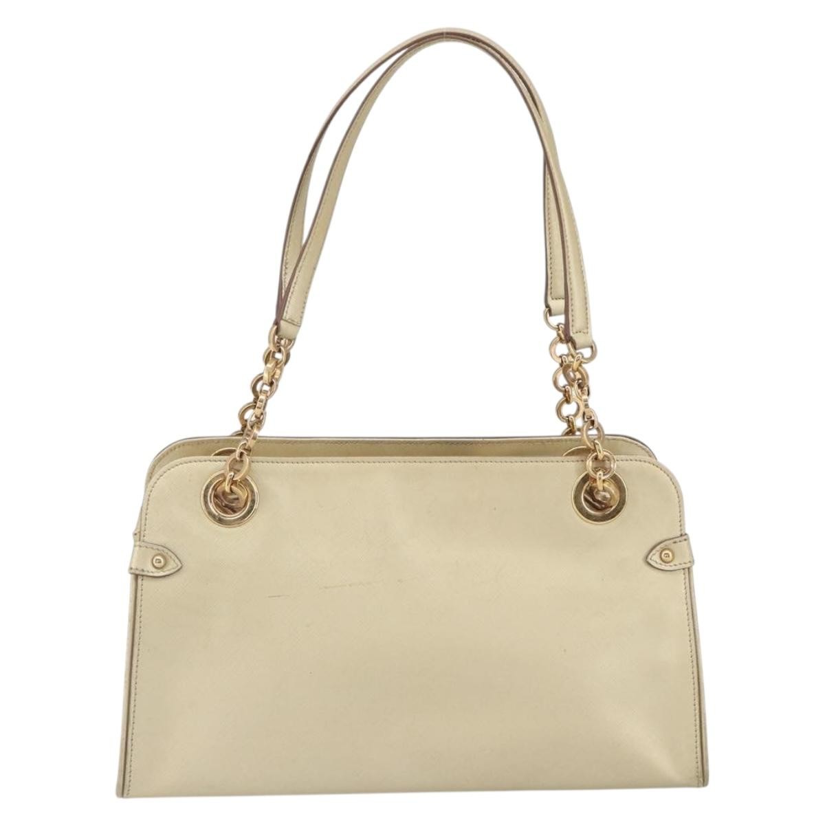 Salvatore Ferragamo Gancini handbag Leather, GOLD, LEATHER, Shoulder bag