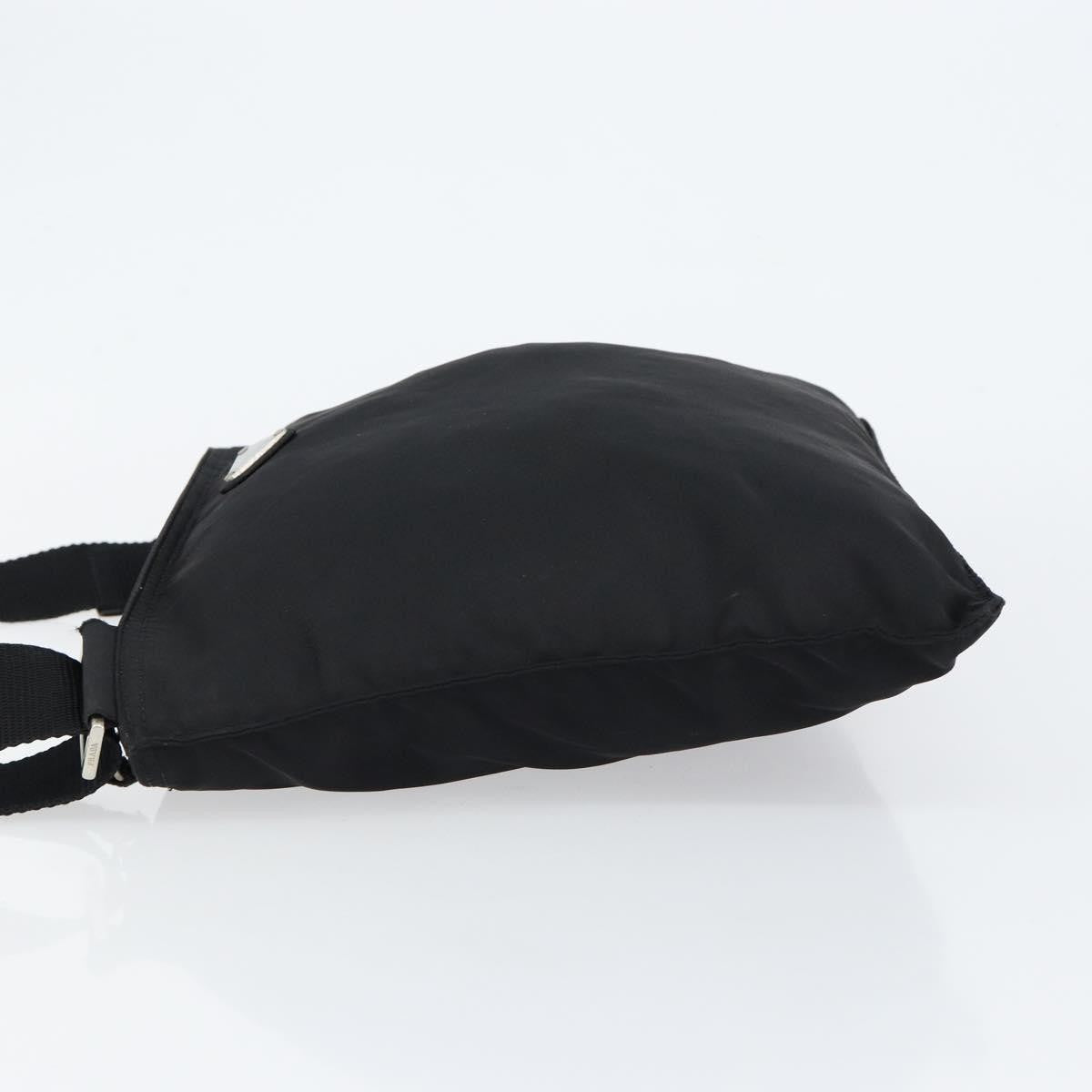 Prada Flat Messenger Bag Tessuto, BLACK, NYLON, Shoulder bag