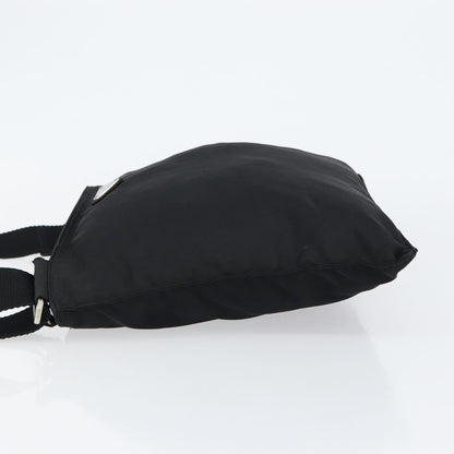 Prada Flat Messenger Bag Tessuto, BLACK, NYLON, Shoulder bag