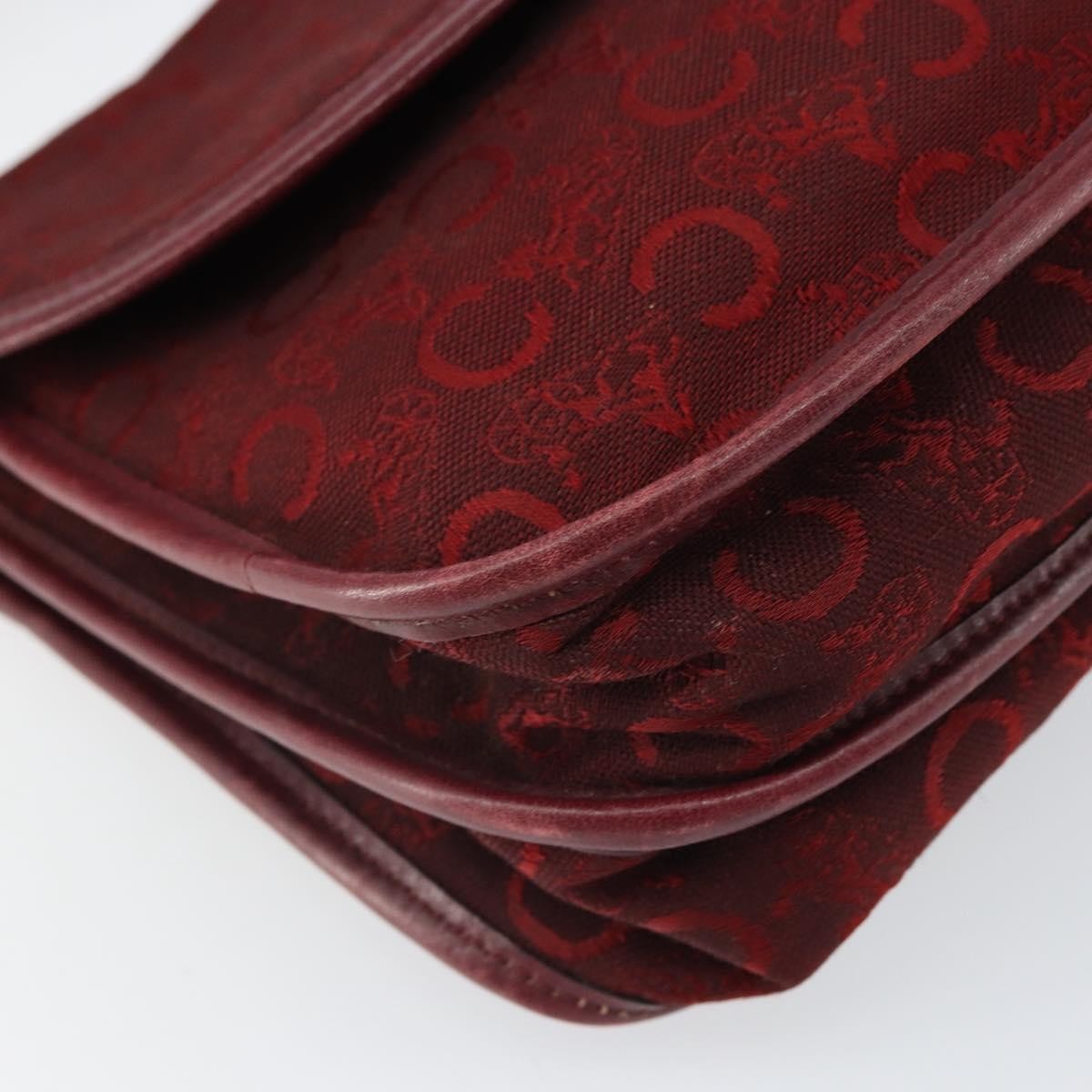 Celine C Sulky Shoulder bag Canvas, RED, CANVAS, Shoulder bag