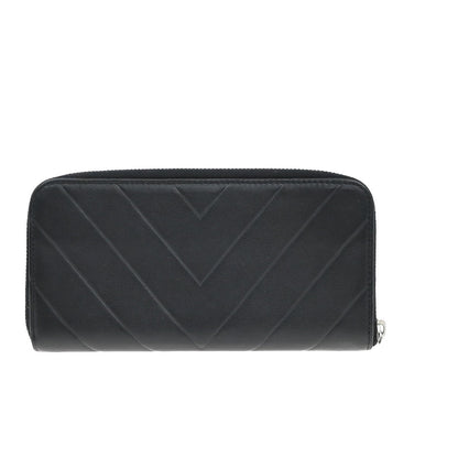 Chanel CC Charm Zip Around Wallet Quilted Lambskin, Black, Leather, Wallet