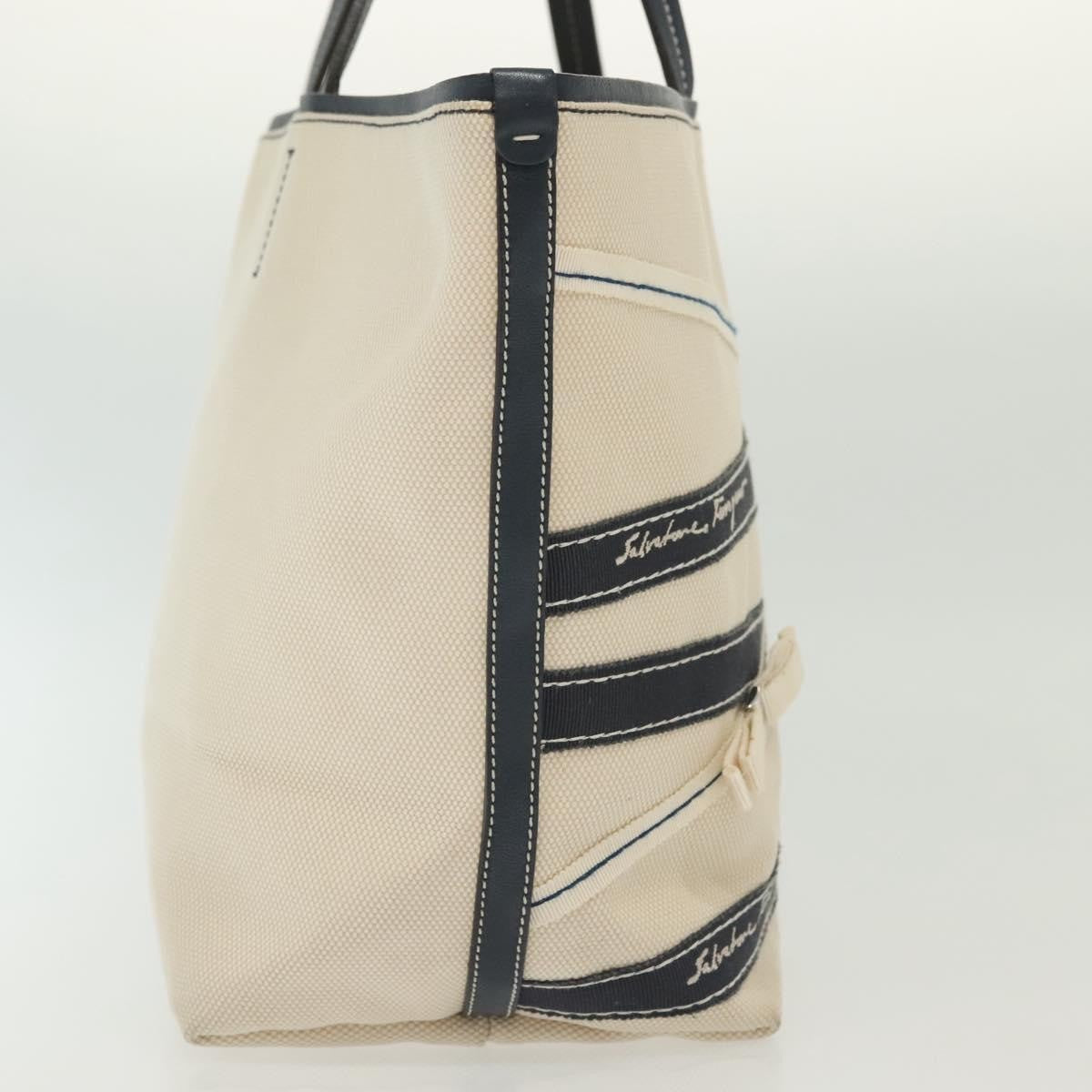 Salvatore Ferragamo Vala tote Canvas, BEIGE, CANVAS, Tote bag