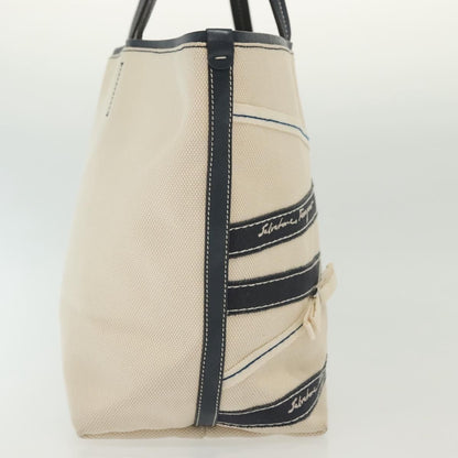 Salvatore Ferragamo Vala tote Canvas, BEIGE, CANVAS, Tote bag
