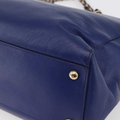 Salvatore Ferragamo Vara Bow Chain Tote Leather, BLUE, LEATHER, Tote bag