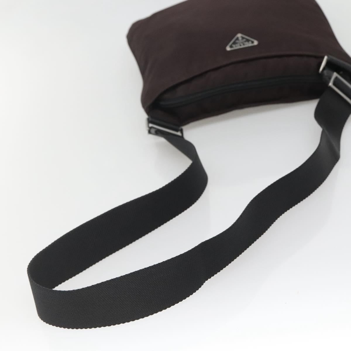 Prada Flat Messenger Bag Tessuto, BLACK, NYLON, Shoulder bag
