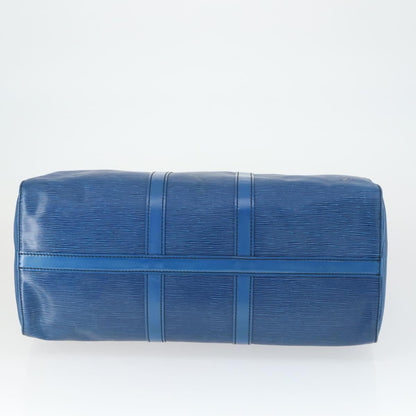Louis Vuitton Keepall Bag Epi Leather, BLUE, LEATHER, Travel bag