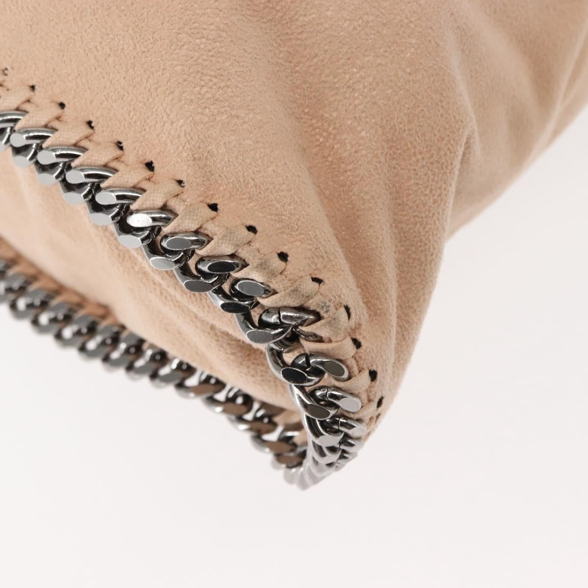Stella McCartney Falabella Fold Over Bag Faux Suede, BEIGE, SUEDE, Crossbody bag