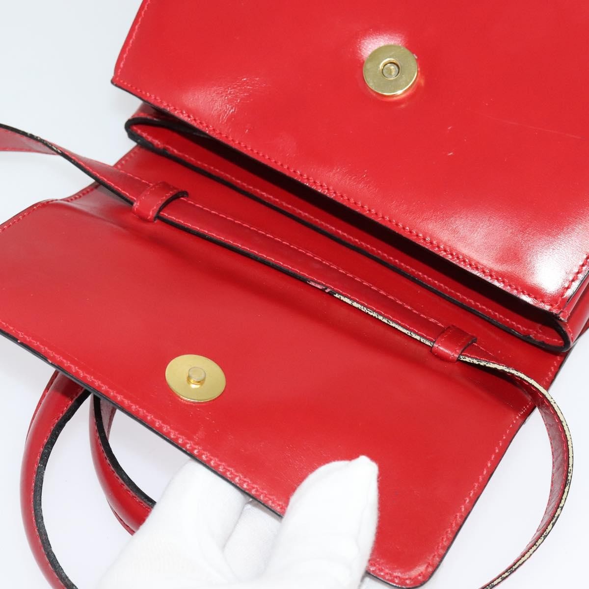 Loewe Anagram handbag Leather, RED, LEATHER, Handbag