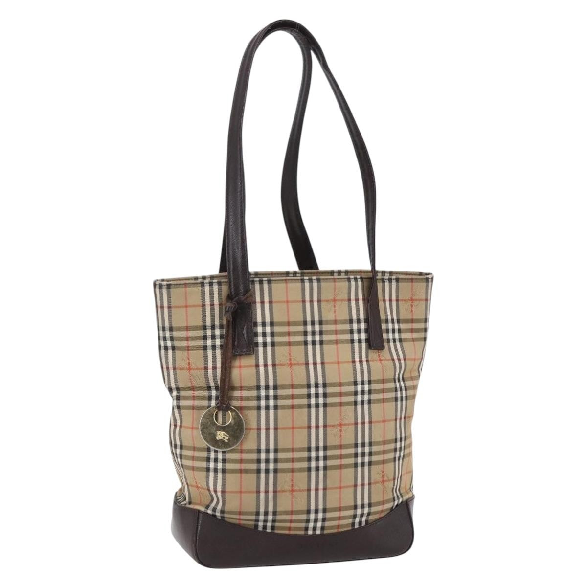 Burberry Vintage tote bag Canvas, BEIGE, CANVAS, Tote bag