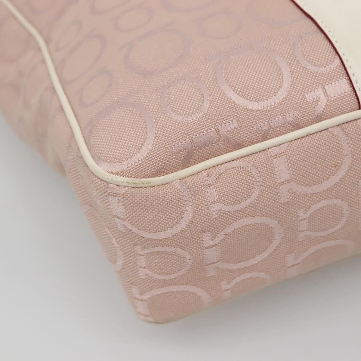 Salvatore Ferragamo Gancini Tote Canvas, PINK, CANVAS, Tote bag