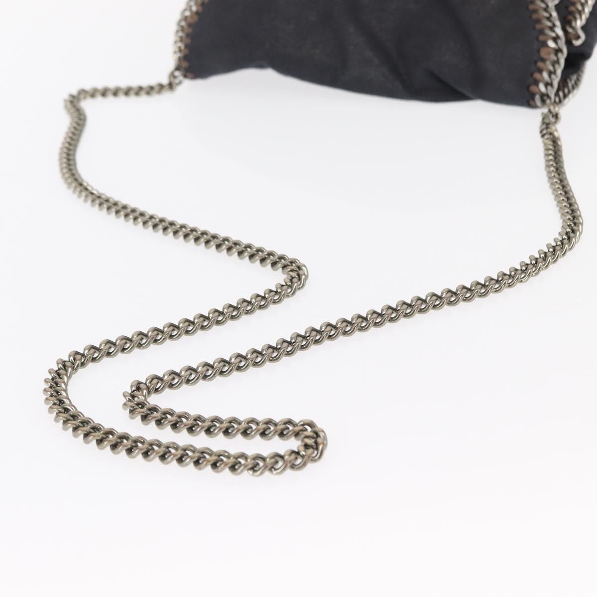 Stella McCartney Falabella Fold Over Crossbody Bag Shaggy Deer, NAVY, POLYESTER, Shoulder bag