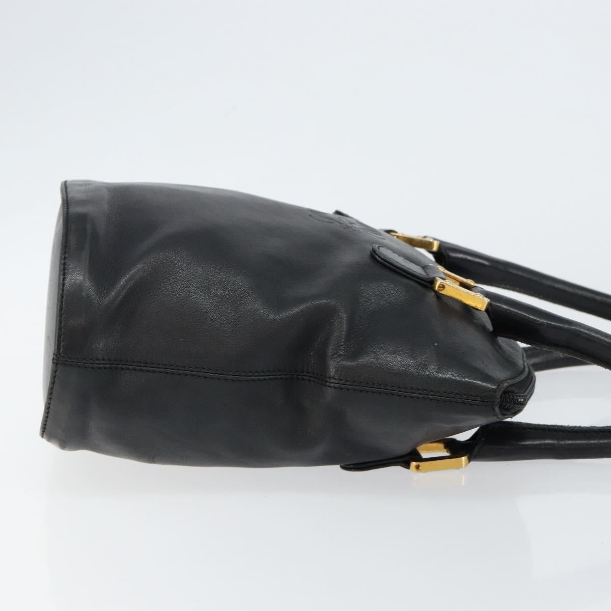 Loewe Anagram handbag Leather, BLACK, LEATHER, Handbag
