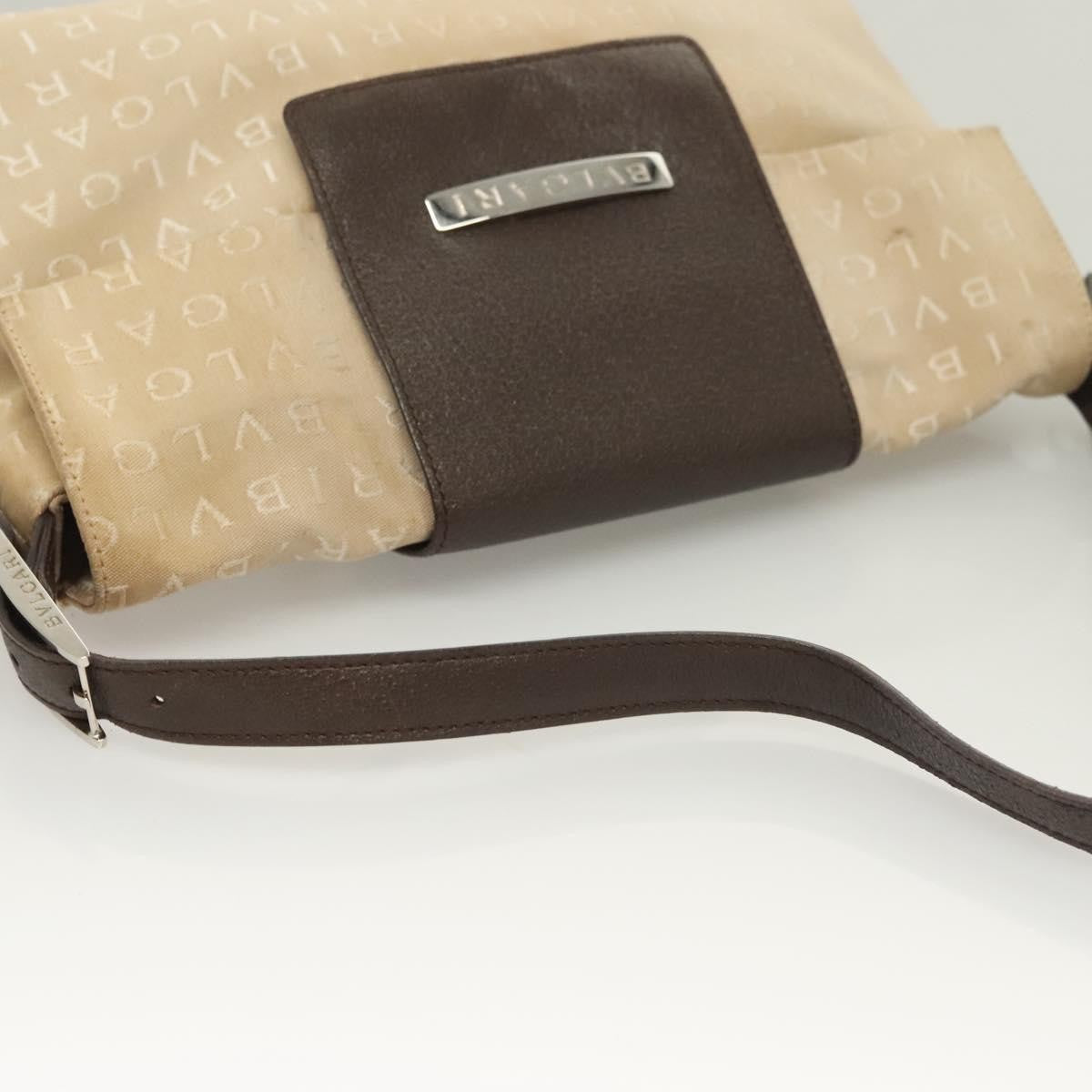 Bvlgari B.Zero1 Logomania Bag Canvas with Leather, BEIGE, CANVAS, Shoulder bag