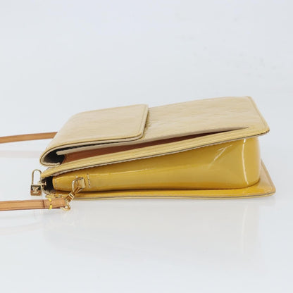 Louis Vuitton Mott Handbag Monogram Vernis, Beige, Patent Leather, Clutch