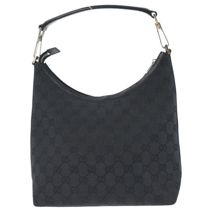 Gucci Vintage Clasp Handle Hobo GG Canvas, Black, Canvas, Shoulder Bag