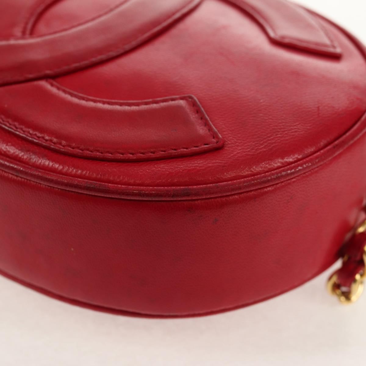 Chanel Vintage Oval CC Tassel Crossbody Bag Leather, RED, LEATHER, Shoulder bag