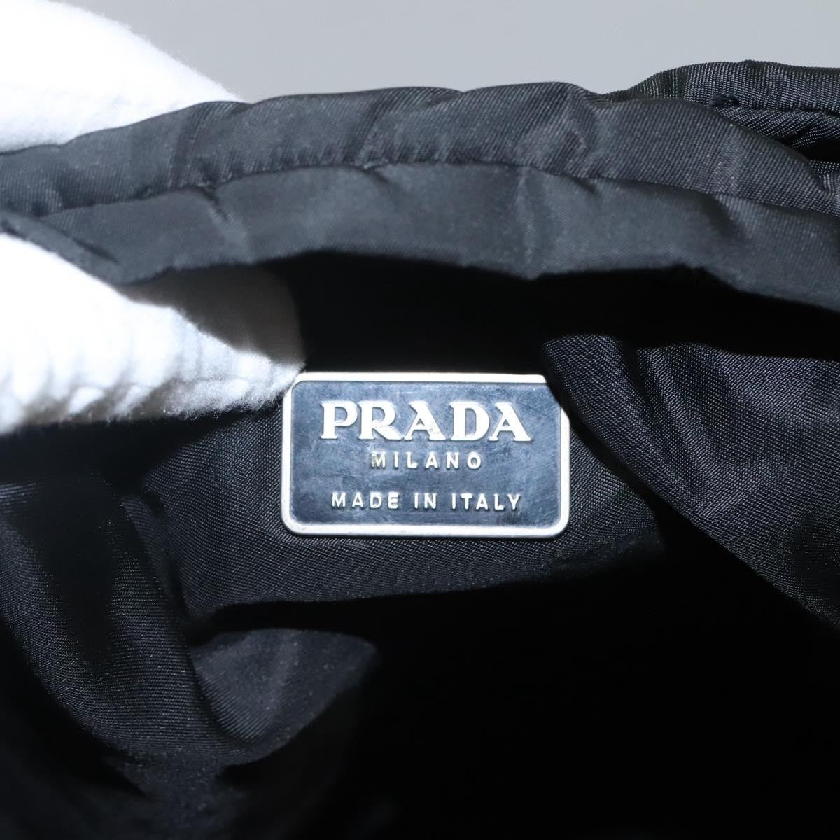 Prada Vintage Flap Messenger Bag Tessuto, BLACK, NYLON, Shoulder bag