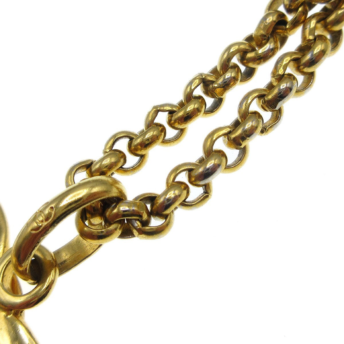 Chanel CC Heart Pendant Metal, GOLD, GOLD_PLATED, Necklace