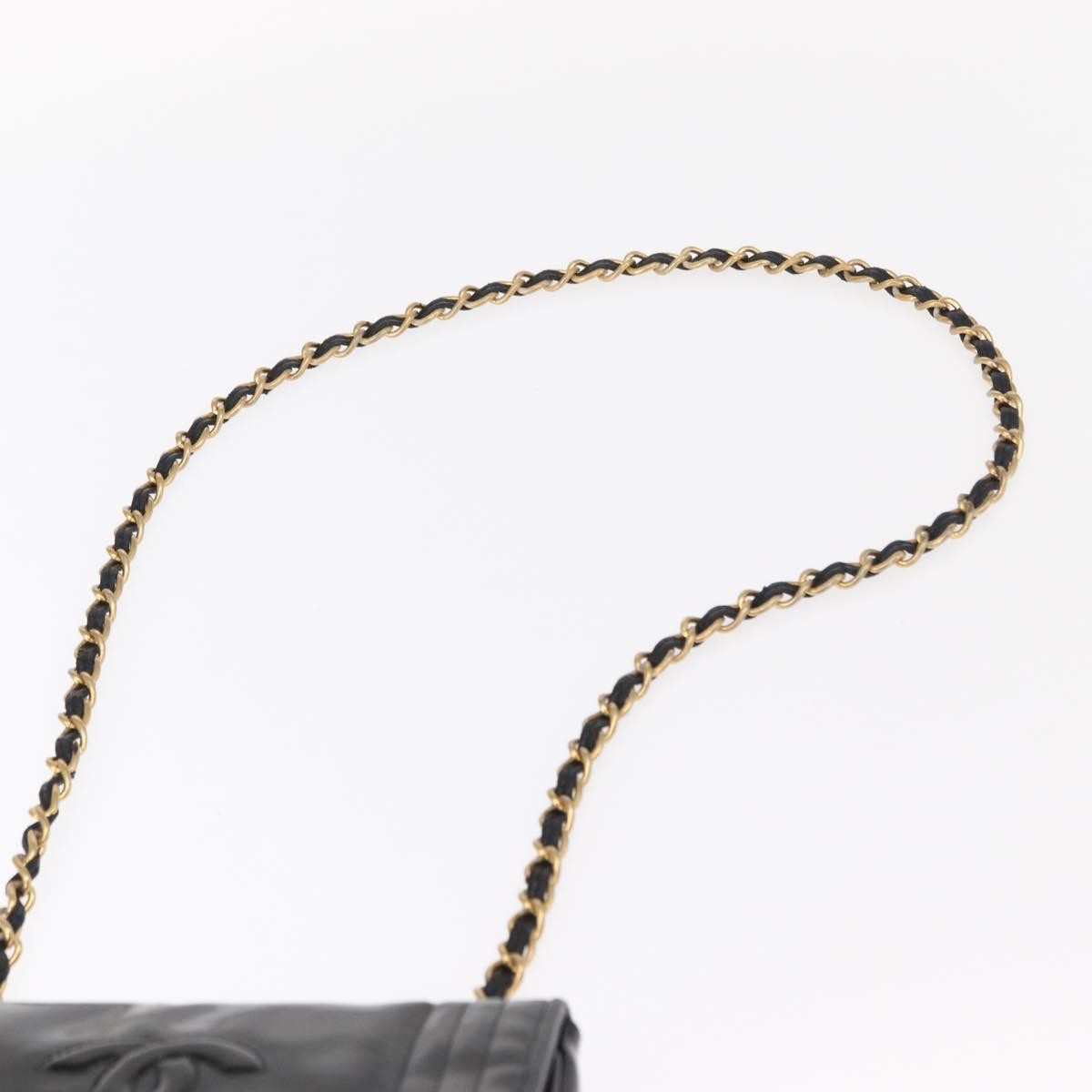 Chanel Vintage CC Stitch Flap Bag Patent, BLACK, PATENT_LEATHER, Shoulder bag
