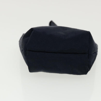 Celine Circle Logo Pouch Nylon, NAVY, CANVAS, Clutche & pouche