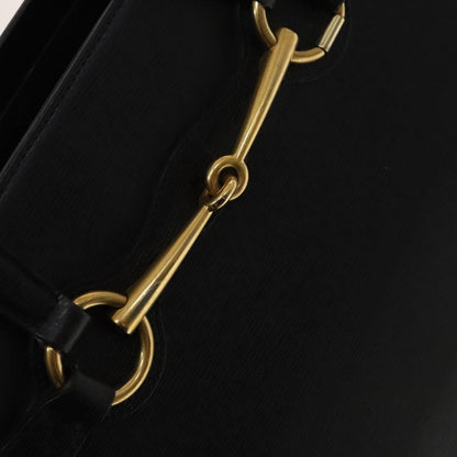 Gucci Bright Bit Convertible Tote Leather, BLACK, LEATHER, Handbag