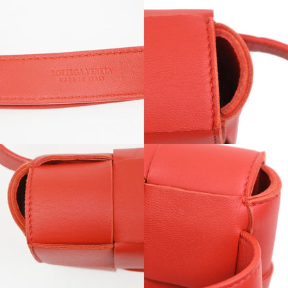 Bottega Veneta Cassette Belt Bag Maxi Intrecciato Leather, Red, Leather, Clutch