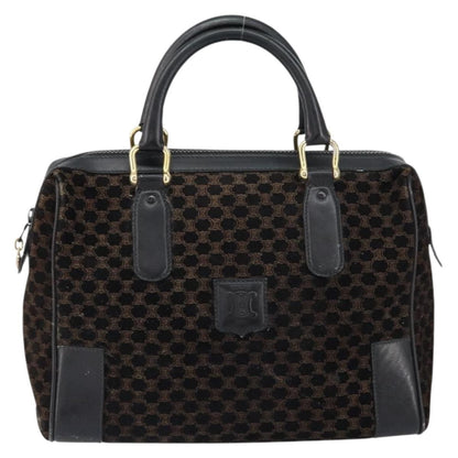 Celine Vintage Macadam Handbag C Macadam Suede, BLACK, SUEDE, Handbag
