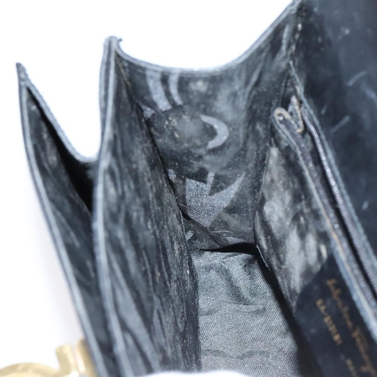 Salvatore Ferragamo Gancini Convertible Top Handle Bag Leather, BLACK, LEATHER, Handbag