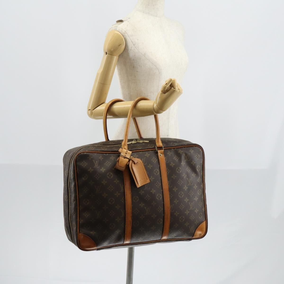 Louis Vuitton Sirius Handbag Monogram Canvas, BROWN, CANVAS, Travel bag