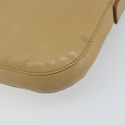 Celine Vintage Shoulder Bag Leather, BEIGE, LEATHER, Shoulder bag