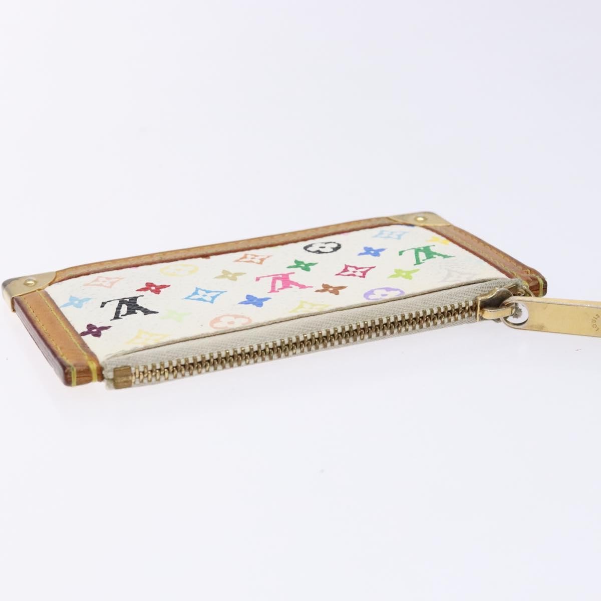 Louis Vuitton Pochette Clés Monogram Canvas, WHITE, CANVAS, Wallets