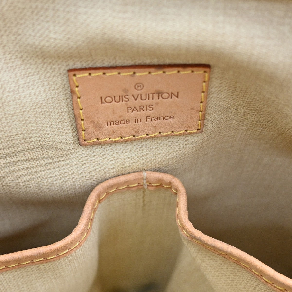 Louis Vuitton Trouville Handbag Monogram Canvas, Brown, Leather, Handbag