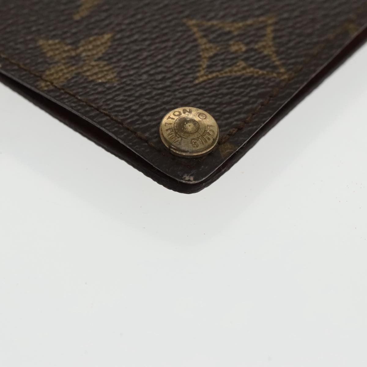 Louis Vuitton Porte Cartes Pression Card Case Monogram Canvas, BROWN, CANVAS, Card Holders