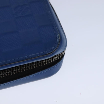 Louis Vuitton Organiser Atholl Leather, BLUE, LEATHER, Wallets