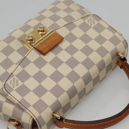Louis Vuitton Croisette Handbag Damier, WHITE, CANVAS, Handbag