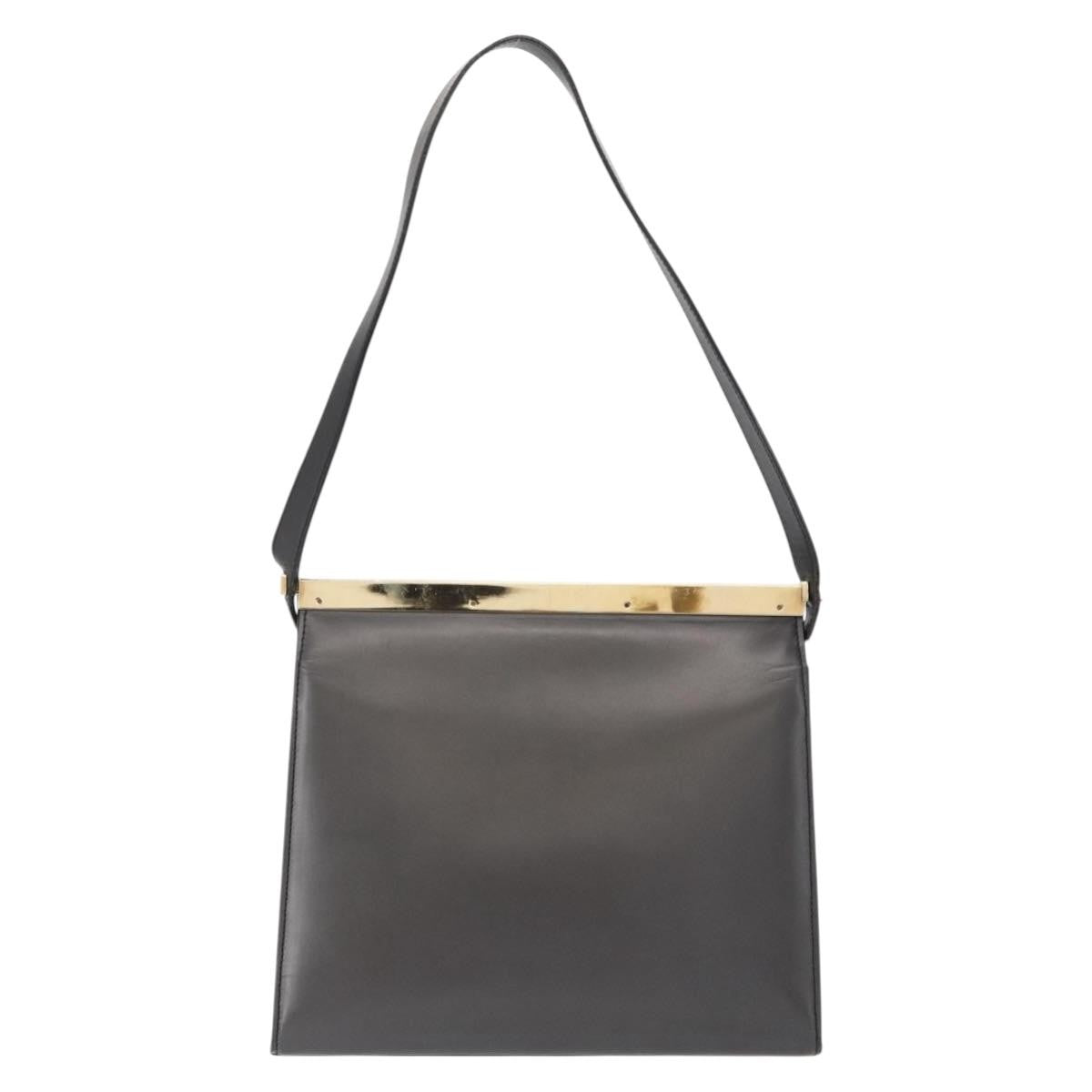 Gucci Vintage Shoulder Bag Leather, BLACK, LEATHER, Shoulder bag