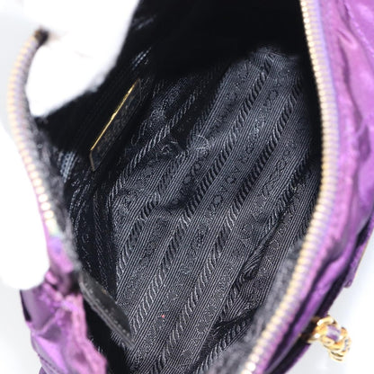 Prada Re-Edition 1995 Chain Tote Quilted Re-Nylon, Purple, Nylon, Shoulder Bag