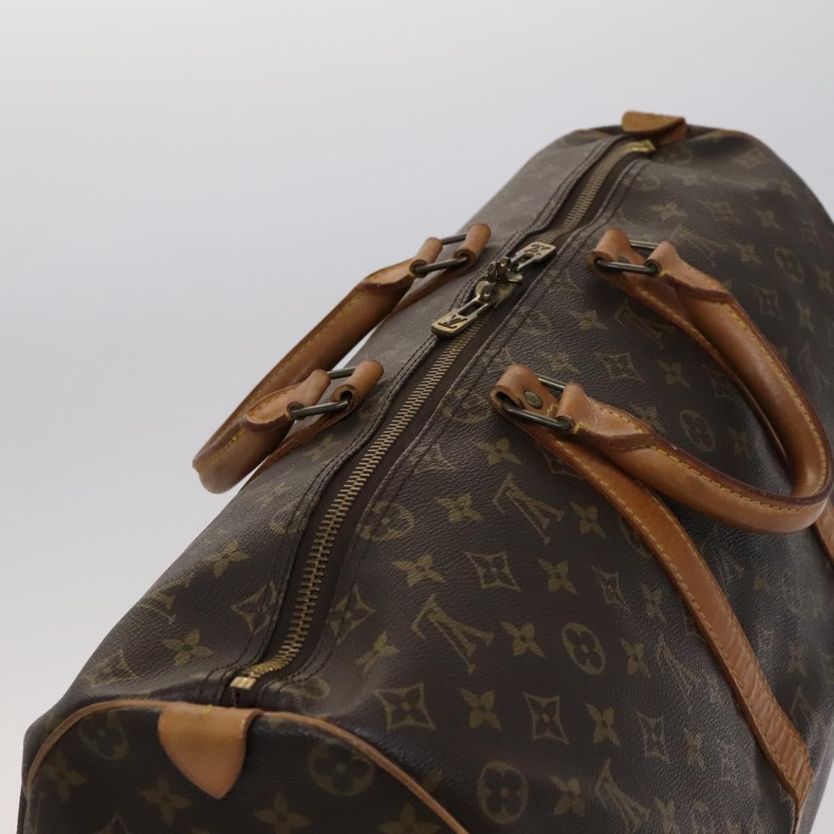 Louis Vuitton Keepall Bag Monogram Canvas, BROWN, CANVAS, Travel bag