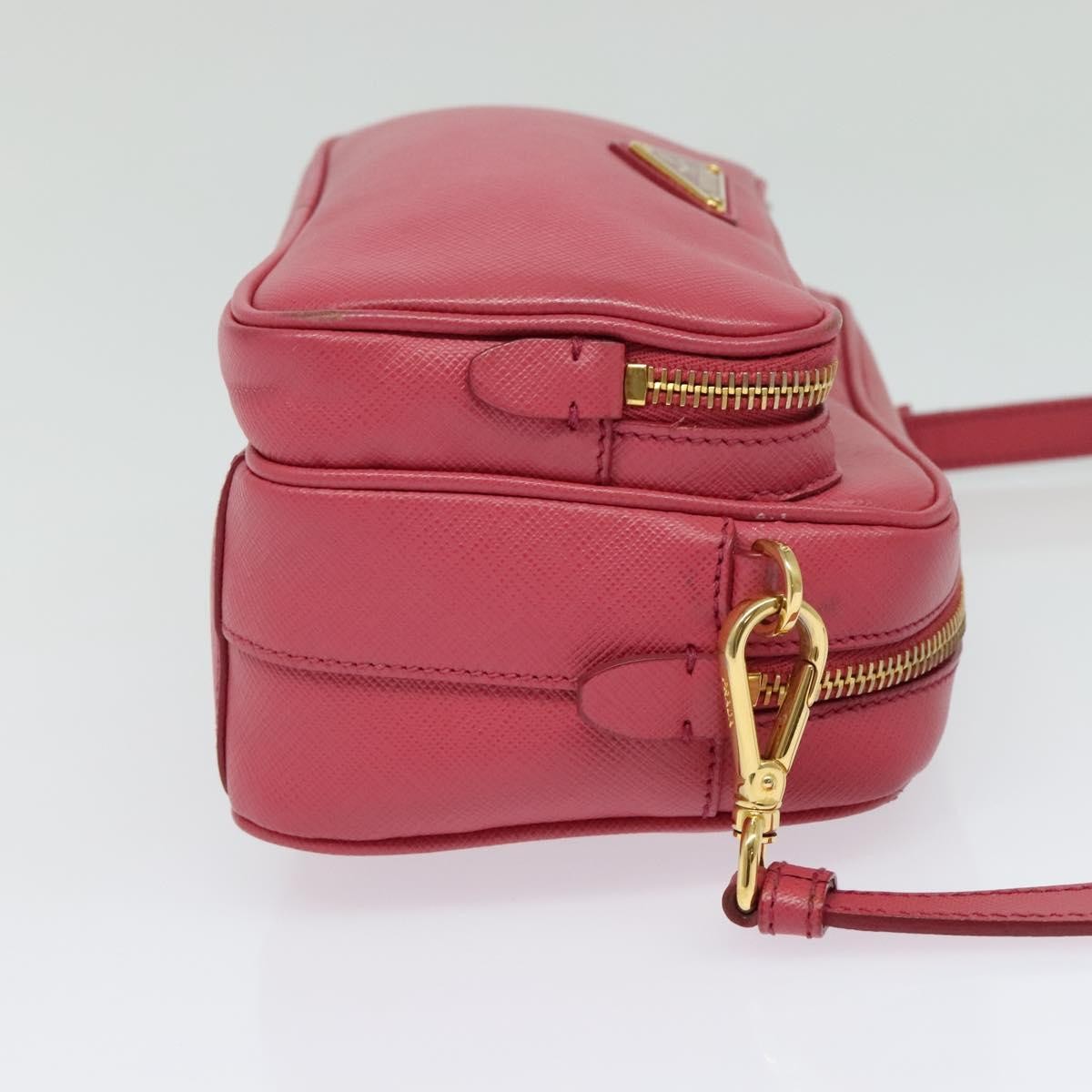 Prada Front Pocket Crossbody Bag Saffiano Leather, PINK, LEATHER, Shoulder bag