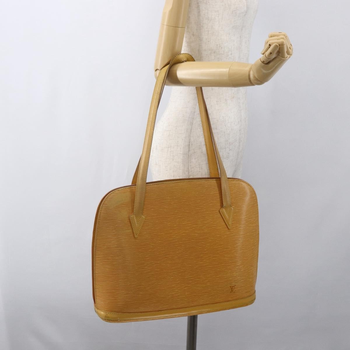 Louis Vuitton Lussac Handbag Epi Leather, YELLOW, LEATHER, Shoulder bag