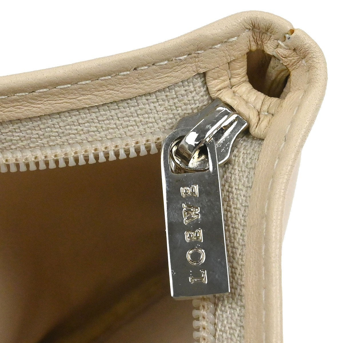 Loewe Anagram Wallet Leather, Beige, Leather, Wallet