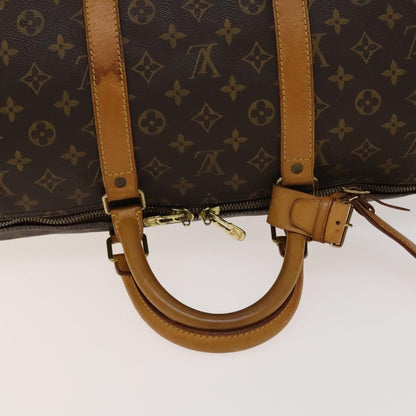 Louis Vuitton Keepall Bag Monogram Canvas, BROWN, CANVAS, Travel bag