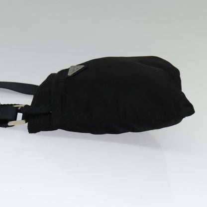 Prada Front Pocket Messenger Bag Tessuto, BLACK, NYLON, Shoulder bag