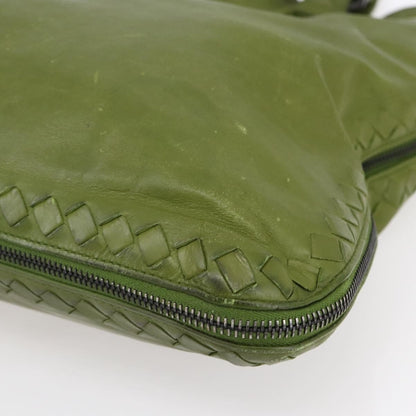 Bottega Veneta Intrecciato Leather, GREEN, LEATHER, Shoulder bag