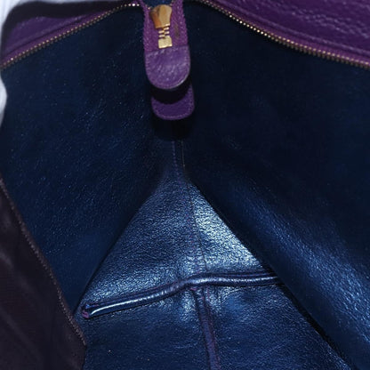 Salvatore Ferragamo Gancini Tote Leather, PURPLE, LEATHER, Tote bag